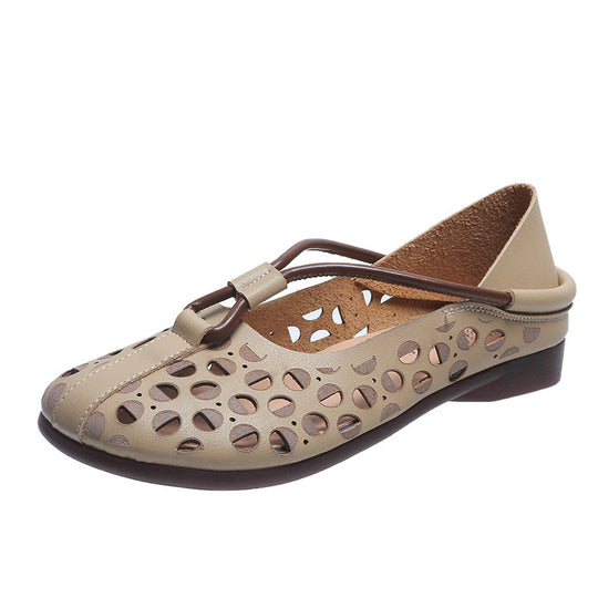 Damen Loafers mit atmungsaktivem Lochdesign und flexiblem Fußbett EB
