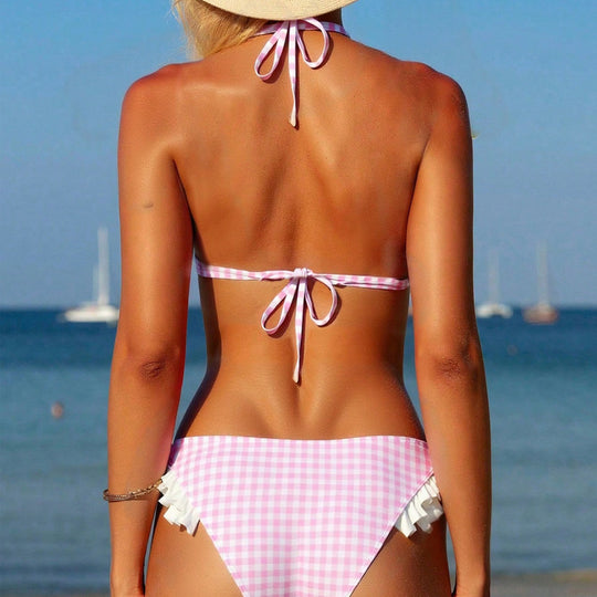 Damen Triangel-Bikini mit Rüschen EB