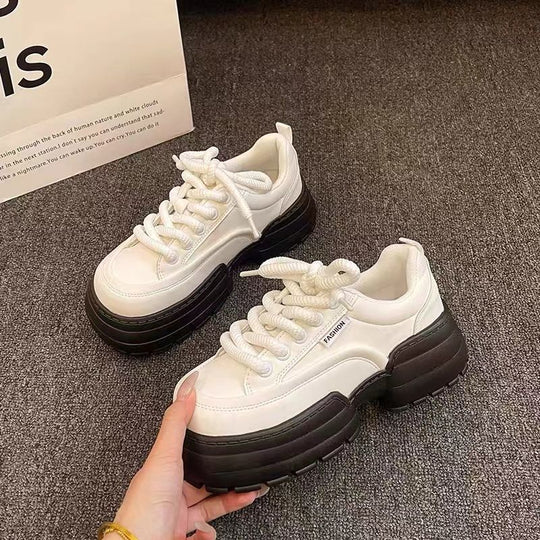 Damen Chunky Sneakers mit modischer Profilsohle und atmungsaktiver Oberflächenstruktur EB