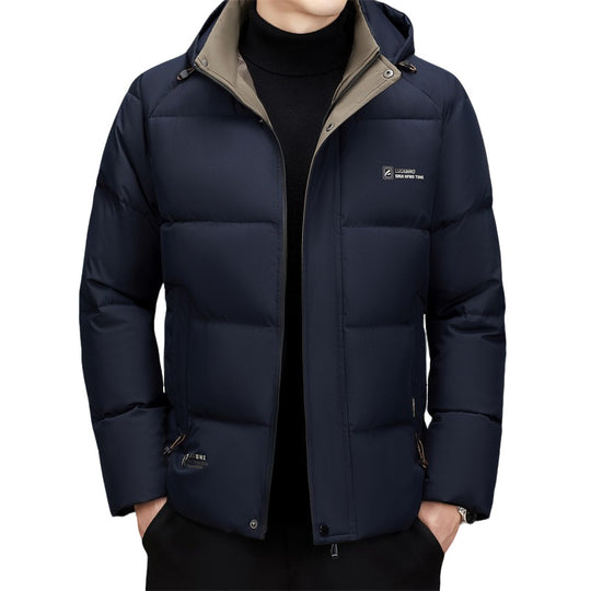 Herren Wattierte Stehkragenjacke mit wasserabweisender Oberfläche und Reißverschlusstaschen EB
