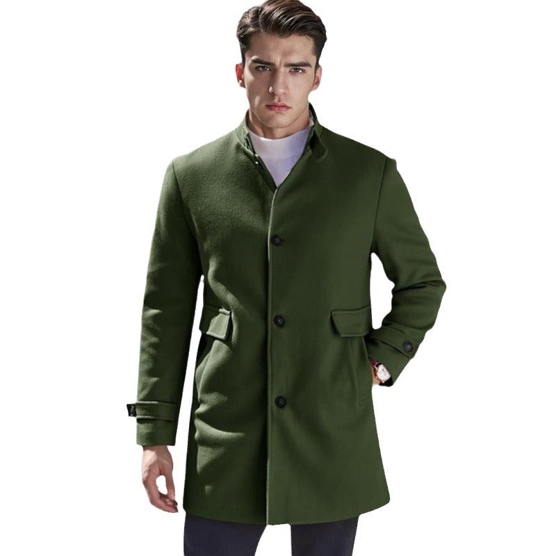 Herren eleganter Außenmantel mit praktischen Taschen EB