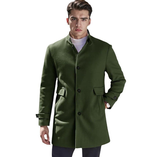 Herren eleganter Außenmantel mit praktischen Taschen EB
