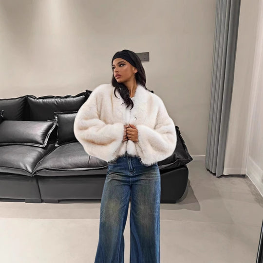 Damen Kunstfelljacke EB