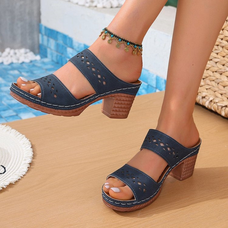 Damen Luftige Freizeit-Sandalen mit elegantem Riemendesign EB