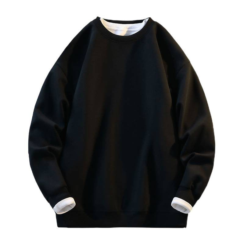 Damen Komfortabler Sweatshirt mit kontrastierenden Ärmeln EB