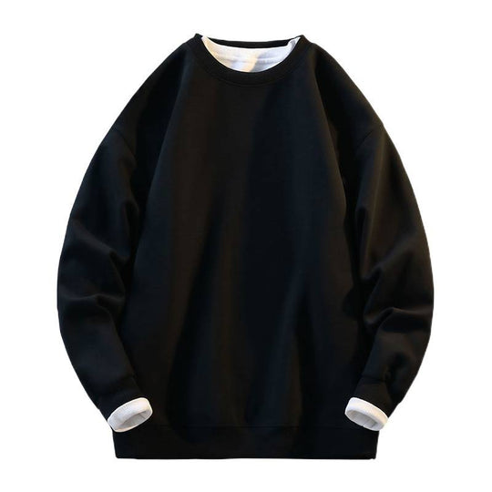 Damen Komfortabler Sweatshirt mit kontrastierenden Ärmeln EB