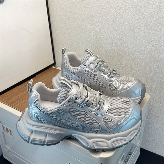 Damen Sportliche Komfort-Sneaker mit atmungsaktiven Mesh-Elementen und stoßdämpfender Sohle EB