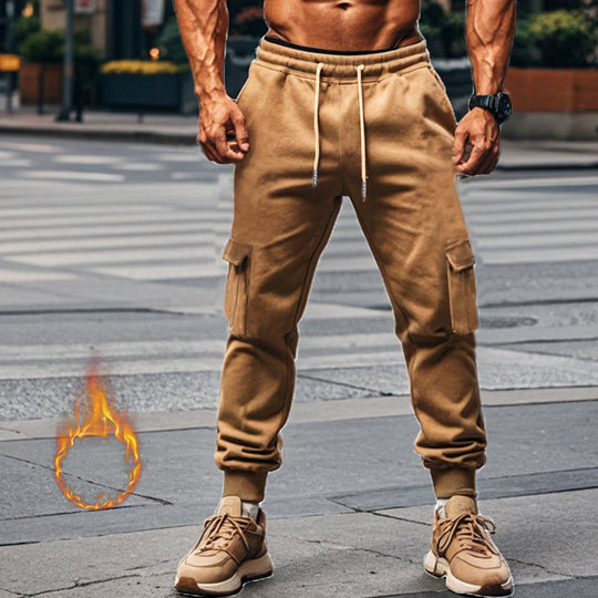 Herren Sportliche Cargo-Jogginghose mit elastischem Bund und praktischen Taschen EB