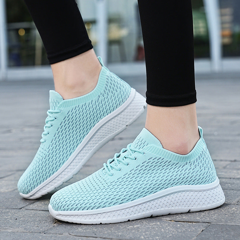 Damen Atmungsaktive Sport Sneakers mit elastischem Obermaterial und dämpfender Sohle EB