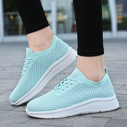 Damen Atmungsaktive Sport Sneakers mit elastischem Obermaterial und dämpfender Sohle EB