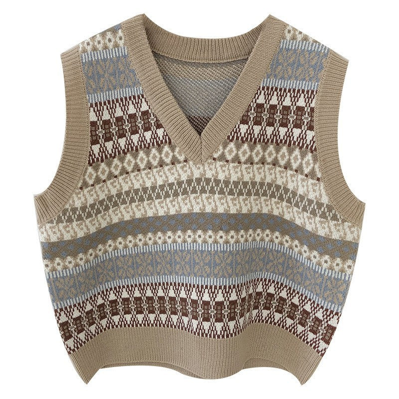 Damen Strickpullover mit modernem Fair Isle-Muster EB