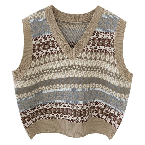 Damen Strickpullover mit modernem Fair Isle-Muster EB