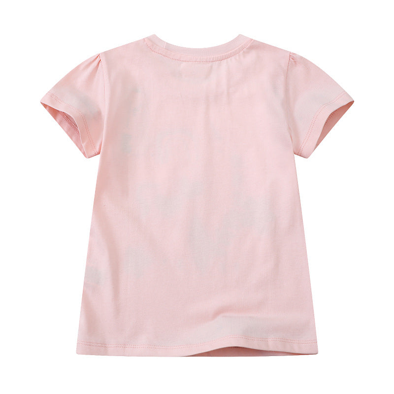 Mädchen T-Shirt mit buntem Einhornmotiv EB