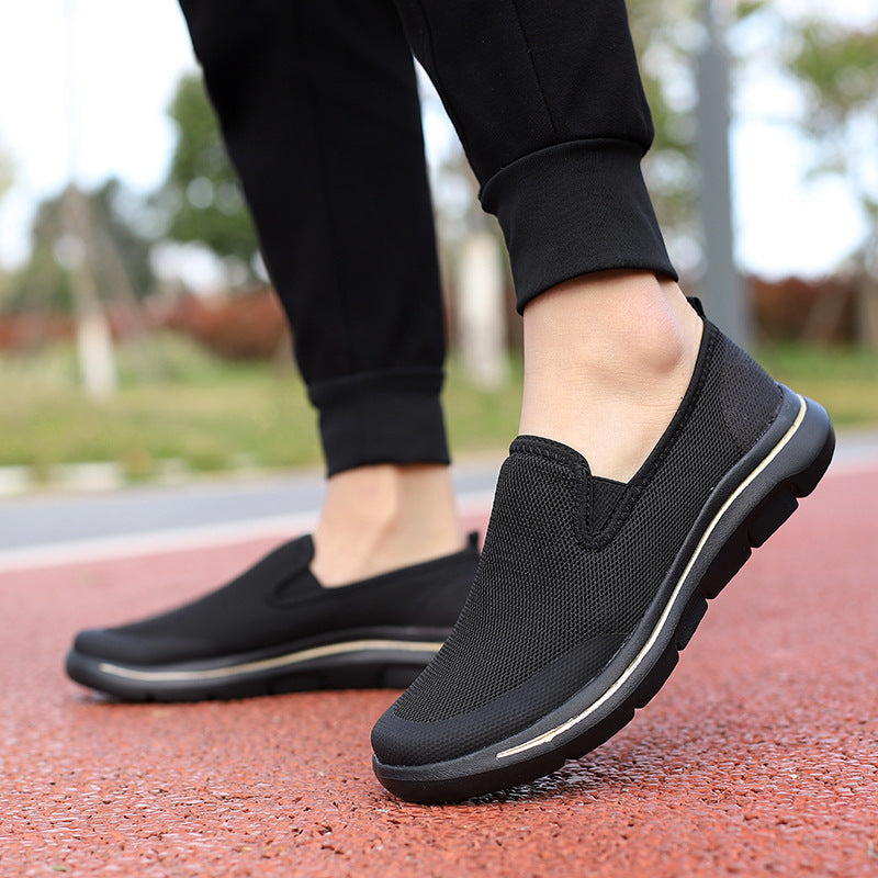 Damen Slip-On Freizeit-Schuhe mit atmungsaktivem Mesh-Obermaterial und flexibler Sohle EB