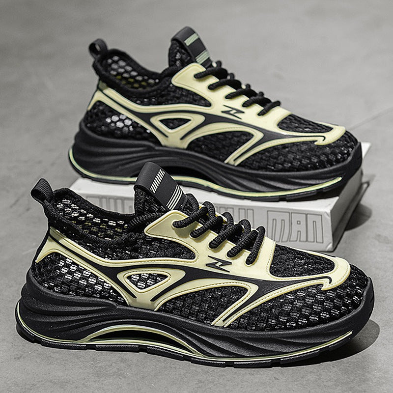Damen leichte Sport Sneakers mit atmungsaktivem Mesh-Obermaterial und dämpfender Sohle EB