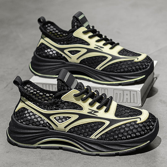 Damen leichte Sport Sneakers mit atmungsaktivem Mesh-Obermaterial und dämpfender Sohle EB