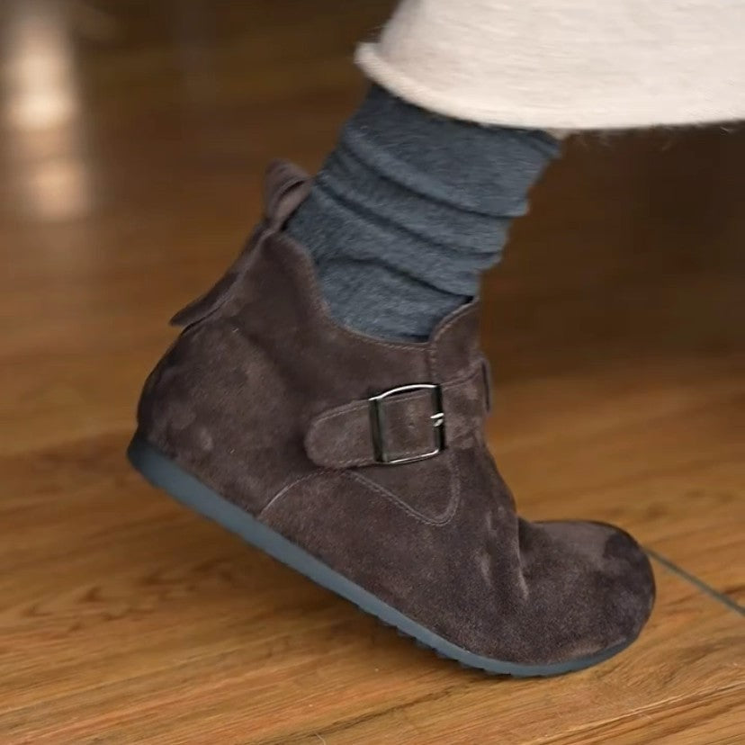 Damen Stylish Mokassins mit seitlichem Reißverschluss und bequemer Sohle EB