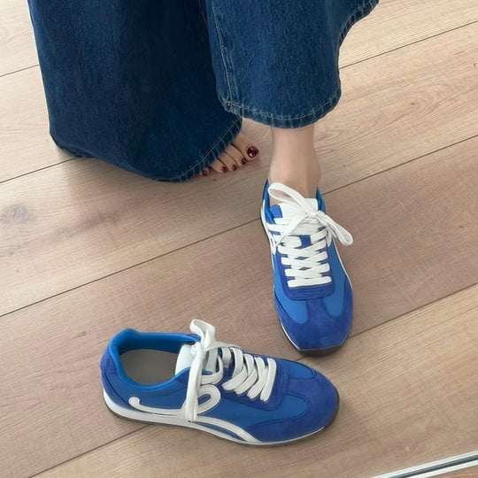 Damen modische Sneakers mit atmungsaktiver Oberfläche und flexibler Sohle EB
