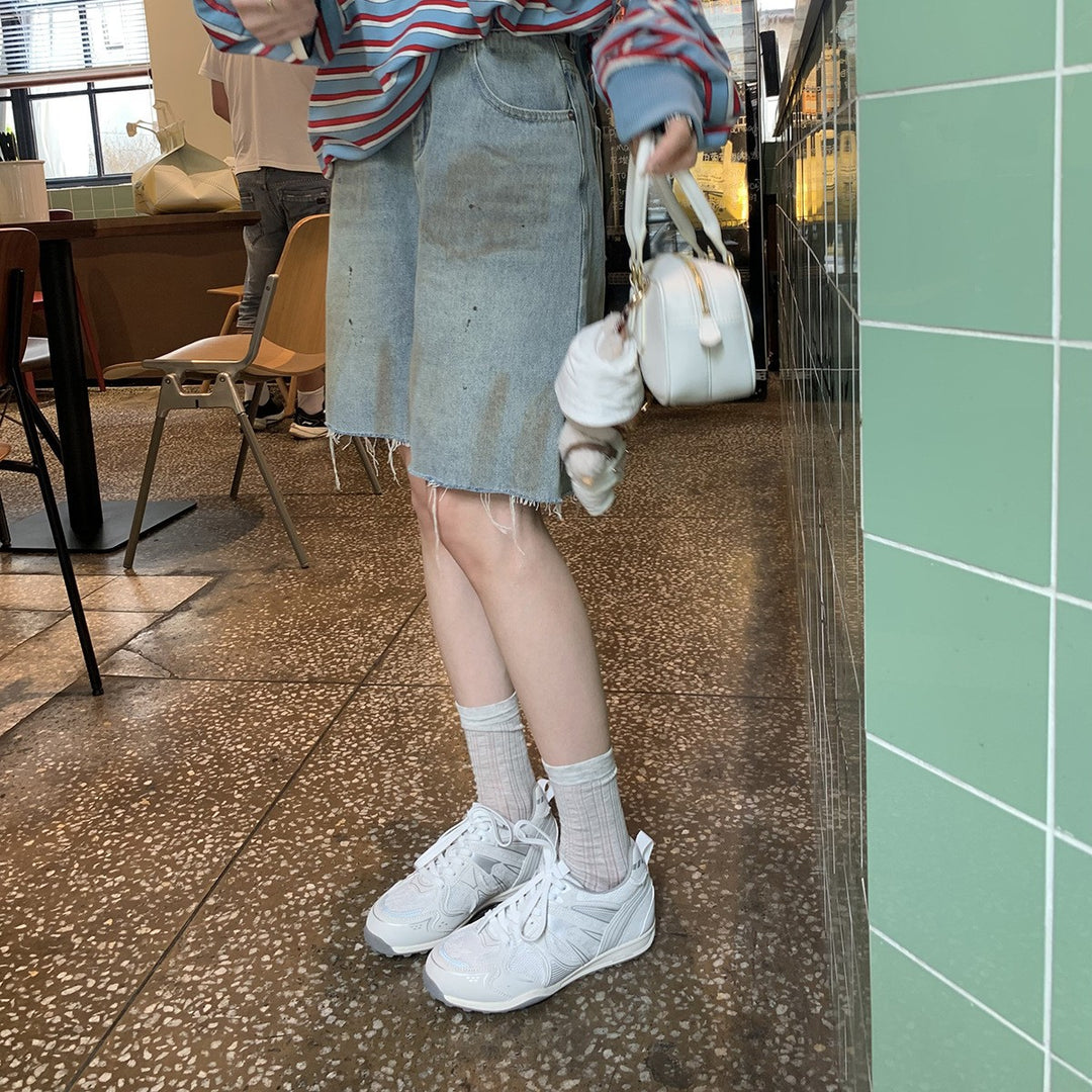 Damen Sportliche Sneakers mit atmungsaktivem Mesh-Obermaterial und schockabsorbierender Sohle EB
