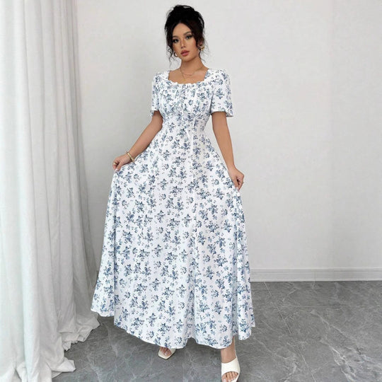 Damen Maxi-Kleid im romantischen Blumenmuster EB
