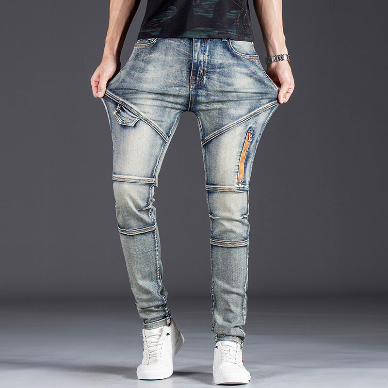 Herren elegante Slim Fit Jeans im zeitgemäßen Used-Look EB