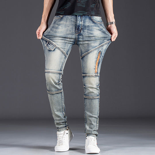 Herren elegante Slim Fit Jeans im zeitgemäßen Used-Look EB