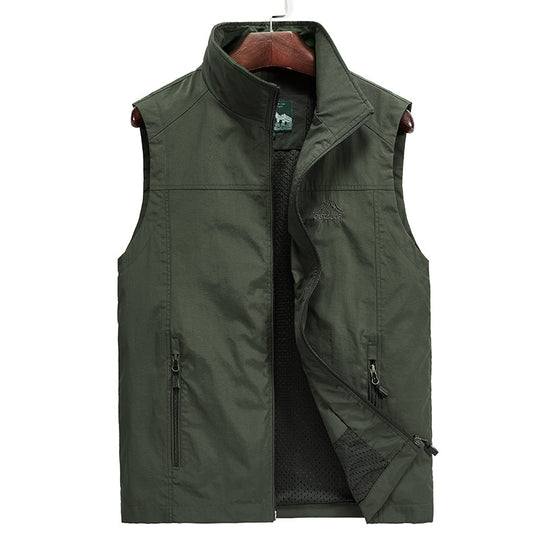 Herren Leichte Outdoor‑Softshellweste mit atmungsaktivem Meshinnenfutter und verdeckten Reißverschlusstaschen EB