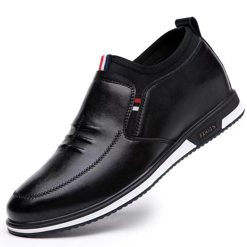Damen Bequeme Slip-On Leder Sneakers mit modischem Design EB