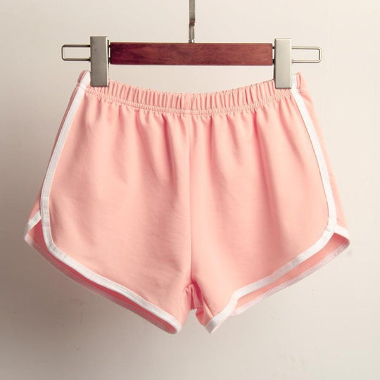 Damen Sportliche Shorts mit elastischem Bund und Kontraststreifen EB