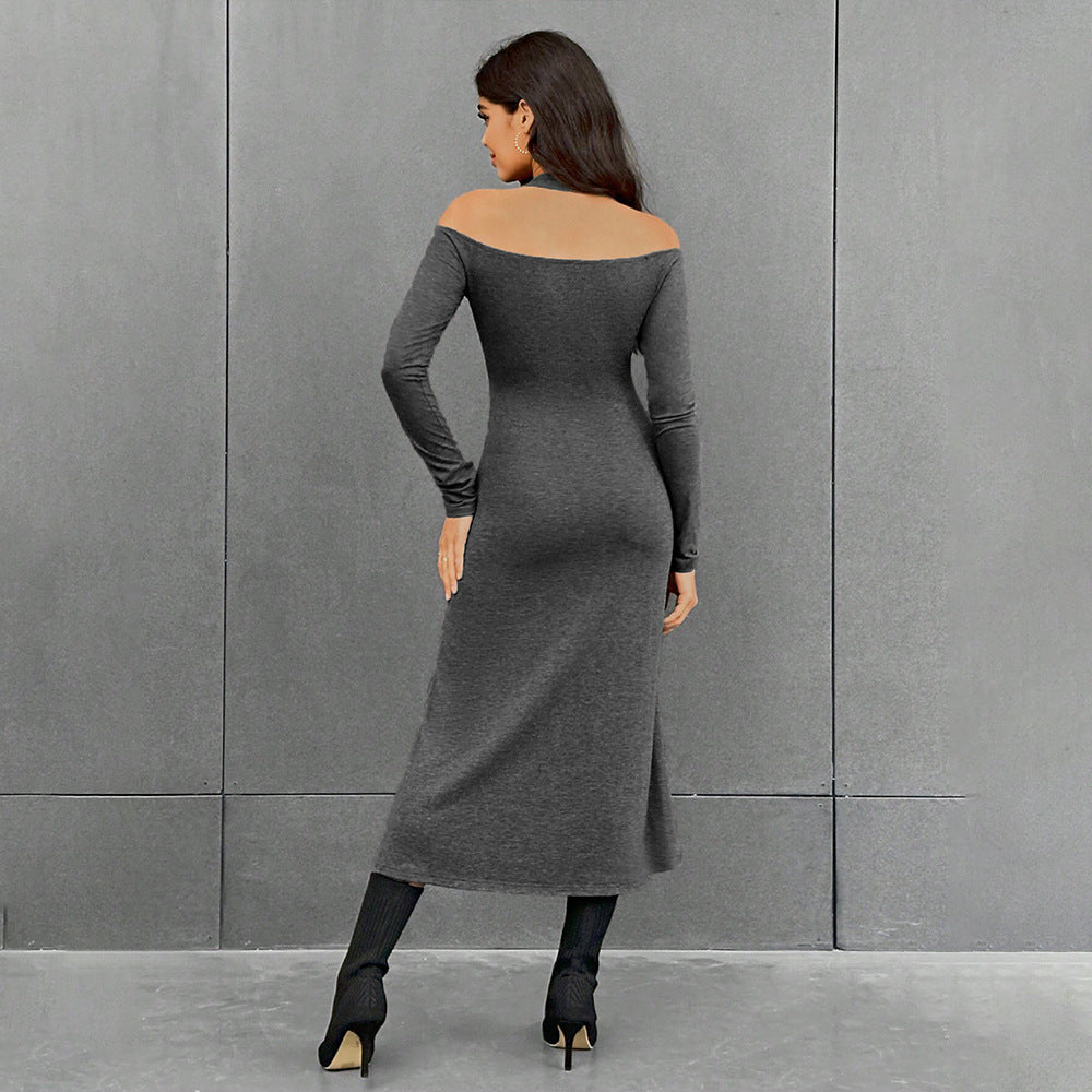 Damen figurbetontes Midikleid mit Neckholder, Cut-Out-Schultern und taillierter Jersey-Silhouette Eichborn Berlin