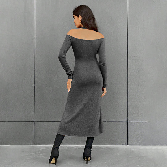 Damen figurbetontes Midikleid mit Neckholder, Cut-Out-Schultern und taillierter Jersey-Silhouette Eichborn Berlin