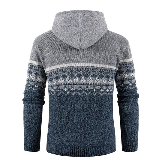 Herren Kapuzenpullover mit Norweger-Muster EB