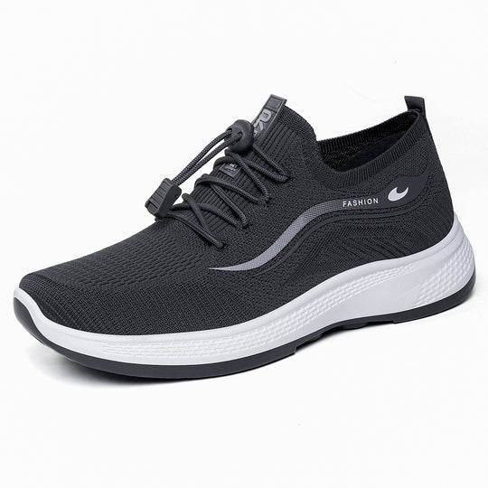 Damen Modische und bequeme Sport-Sneaker mit elastischem Schnellschnürsystem EB