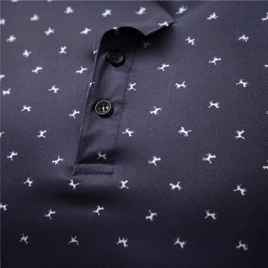 Herren Polohemd mit modernem floralem Design und hochwertiger Baumwollqualität EB