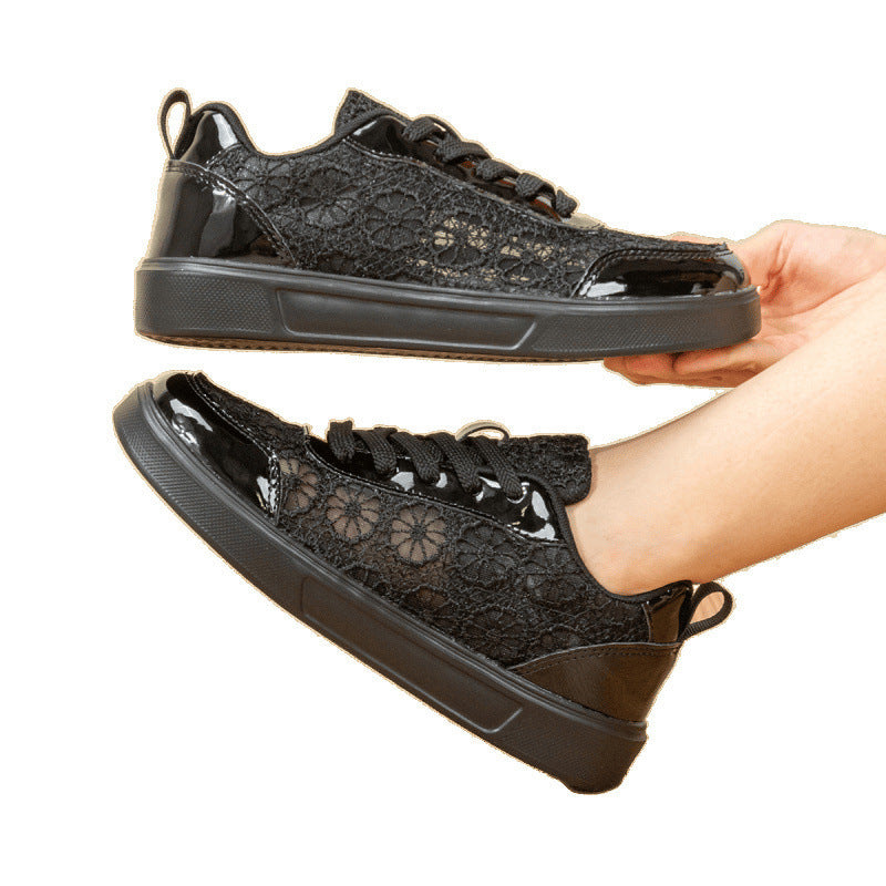 Damen Elegante und atmungsaktive Sneakers mit floralen Akzenten EB