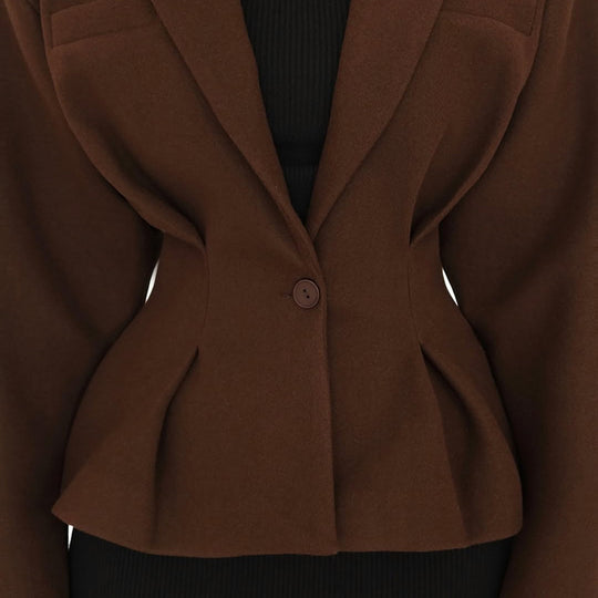 Damen taillierte Blazerjacke mit stylishen Taschen EB