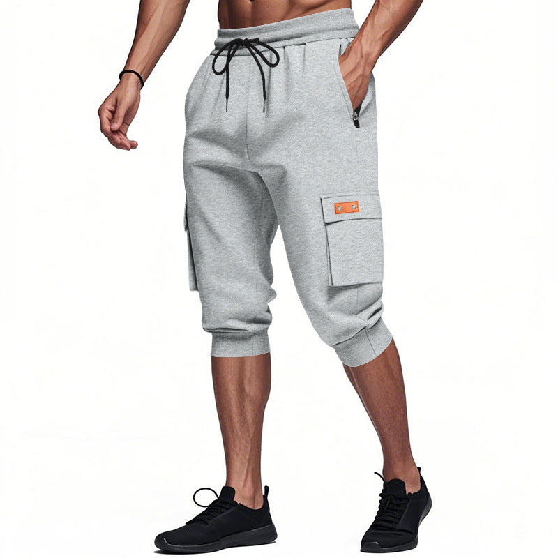Herren modische Cargo-Shorts mit praktischen Seitentaschen und elastischem Bund EB