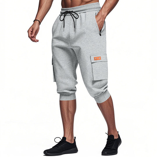 Herren modische Cargo-Shorts mit praktischen Seitentaschen und elastischem Bund EB
