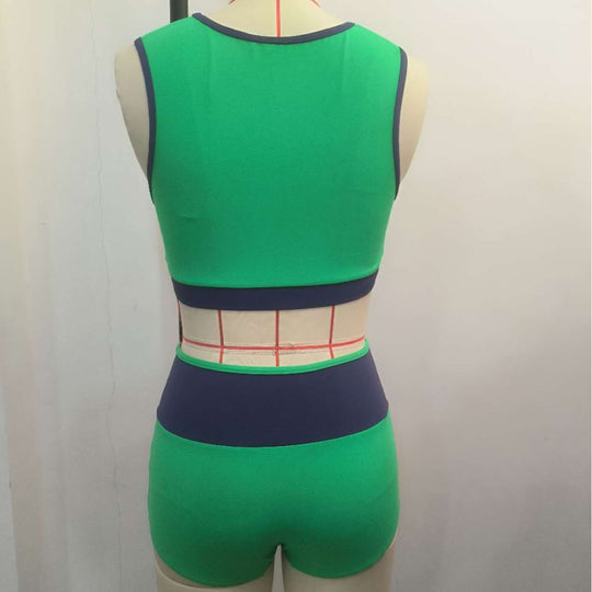 Damen Sportliches Bikini-Set mit hoch geschnittenem Höschen EB