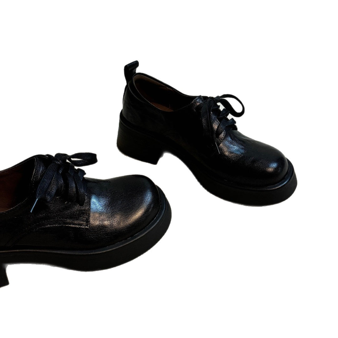 Damen modische Schnürschuhe mit stilvollem Plateau und hochwertiger Obermaterial EB