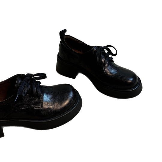 Damen modische Schnürschuhe mit stilvollem Plateau und hochwertiger Obermaterial EB
