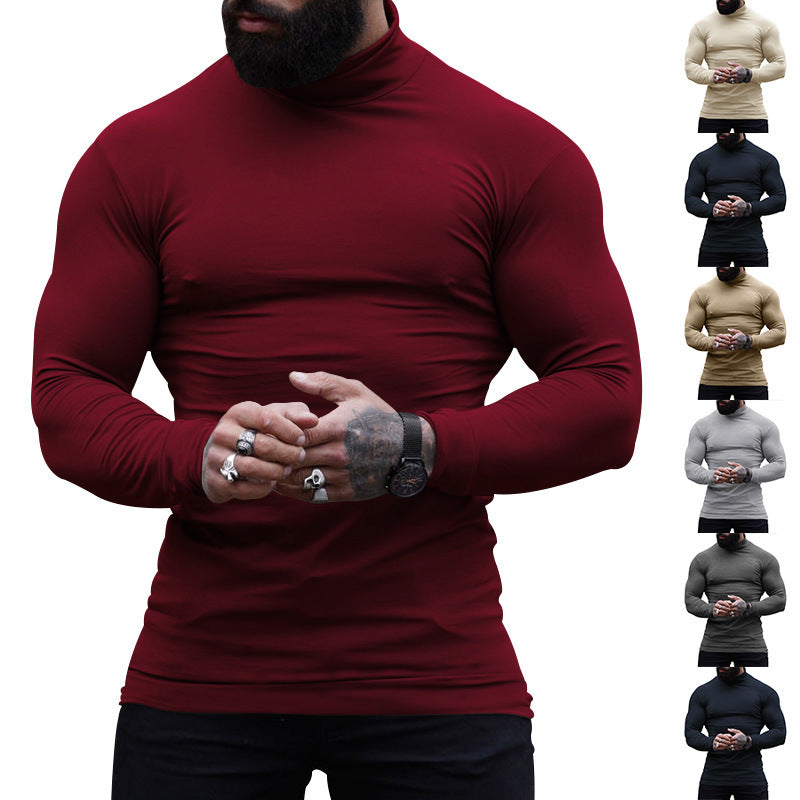 Herren Schmal geschnittenes Rollkragen-Feinstrickshirt mit Stretchkomfort EB