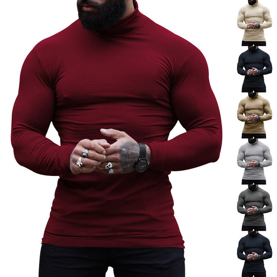Herren Schmal geschnittenes Rollkragen-Feinstrickshirt mit Stretchkomfort EB