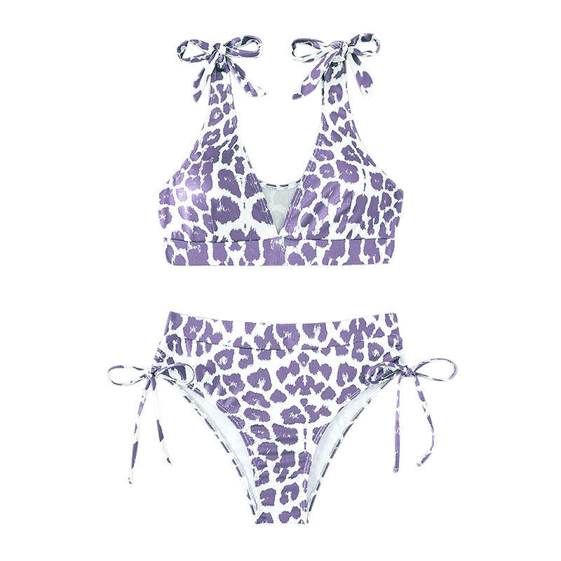 Damen Bikini-Set mit verstellbaren Trägern und hohem Bund EB