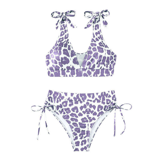 Damen Bikini-Set mit verstellbaren Trägern und hohem Bund EB