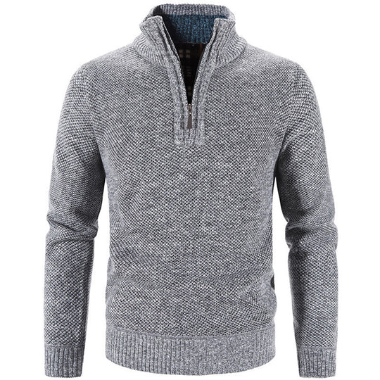 Herren modischer Rollkragenpullover mit elegantem Reißverschluss EB