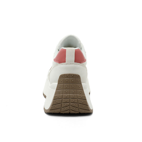 Damen modische Plateau-Sneaker mit atmungsaktivem Mesh und robuster Laufsohle EB