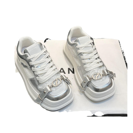 Damen modische Sneaker mit robustem Obermaterial und einzigartigem Design EB