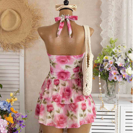 Damen Sommerkleid mit floralem Design EB