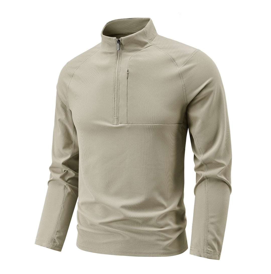 Herren technischer Thermo-Halbzip-Pullover mit Stehkragen und Brustreißverschlusstasche EB